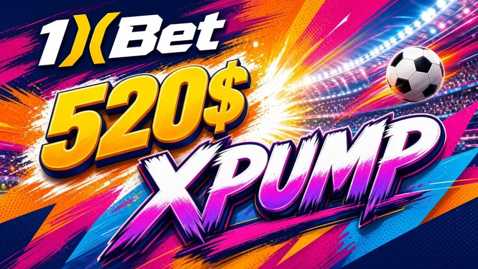 1XBET promo code XPUMP activates a welcome bonus on your first deposit when entered at registration